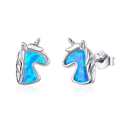 Boucles d’Oreilles Licorne Argent