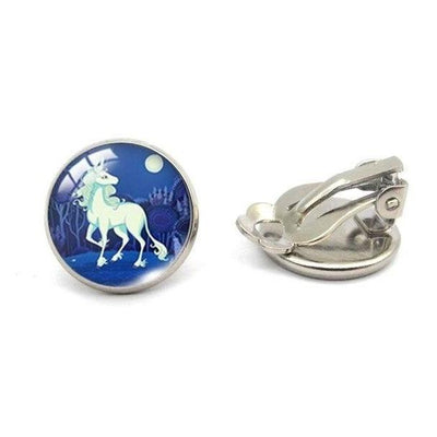 Boucles d’Oreilles Licorne avec Lune
