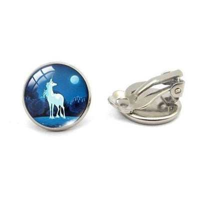 Boucles d’Oreilles Licorne Bleu Ciel 