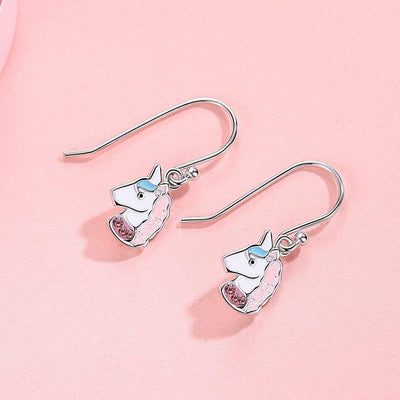 Boucles d’Oreilles Licorne Crochet fille