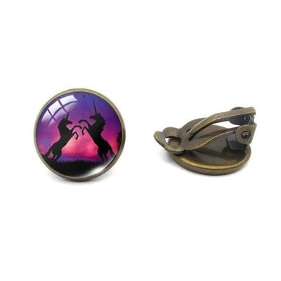 Boucles d’Oreilles Licorne Duo bronze