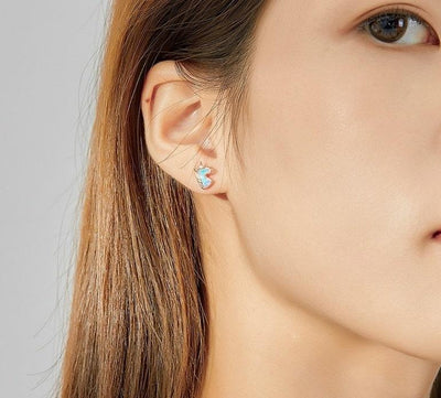 Boucles d’Oreilles Licorne Or (Argent)