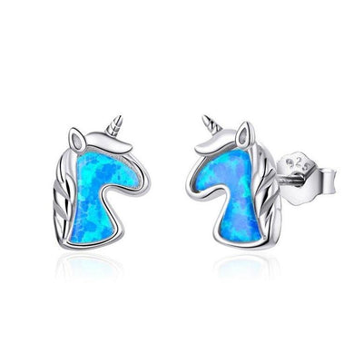 Boucles d’Oreilles Licorne argenté