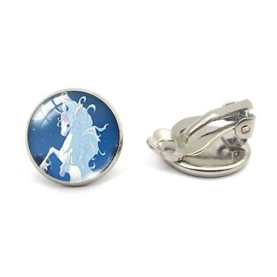 Boucles d’Oreilles Licorne Pégase Blanc