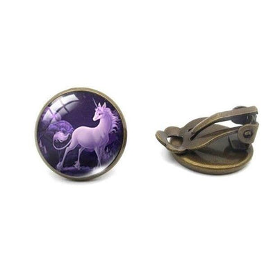 Boucles d’Oreilles Licorne Sombre bronze