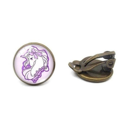 Boucles d’Oreilles Licorne Violet