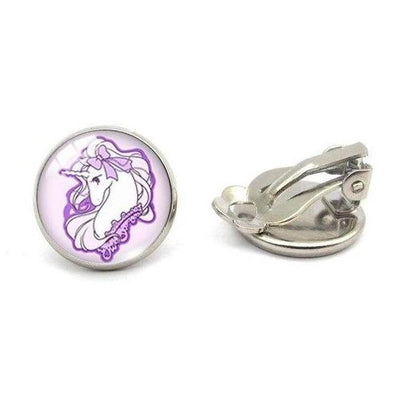 Boucles d’Oreilles Licorne Couleur Violet