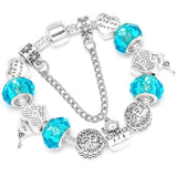 Bracelet Licorne Charms bleu