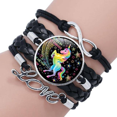 Bracelet Licorne Tressé Fille - Une Licorne