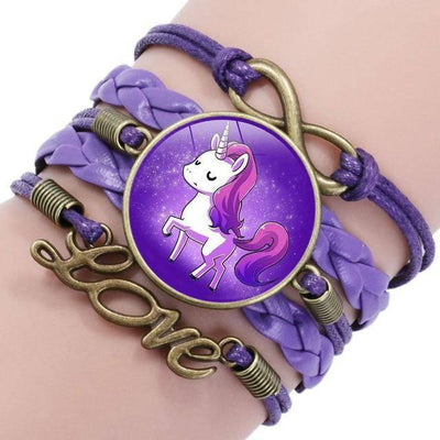 Bracelet Licorne Tressé Fille - Une Licorne