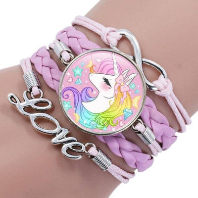 Bracelet Licorne Tressé Fille - Une Licorne
