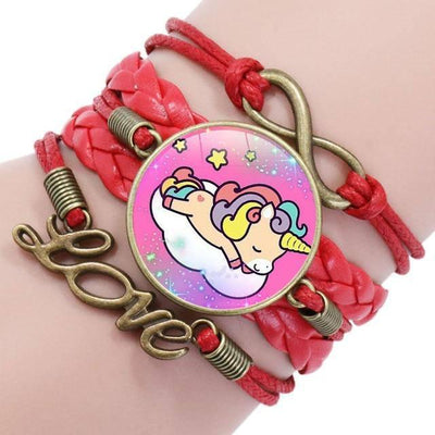 Bracelet Licorne Tressé Fille - Une Licorne