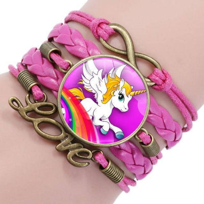 Bracelet Licorne Tressé Fille - Une Licorne