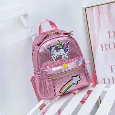 Cartable Licorne Arc-en-Ciel rose