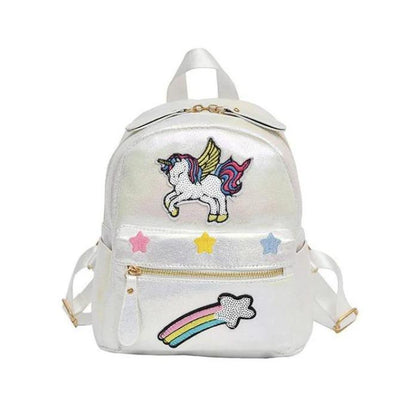 Cartable Licorne Arc-en-Ciel Blanc