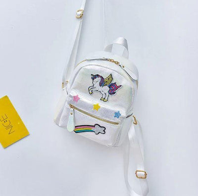 Cartable Licorne Arc-en-Ciel Blanc