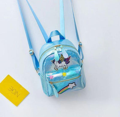 Cartable Licorne Arc-en-Ciel Bleu