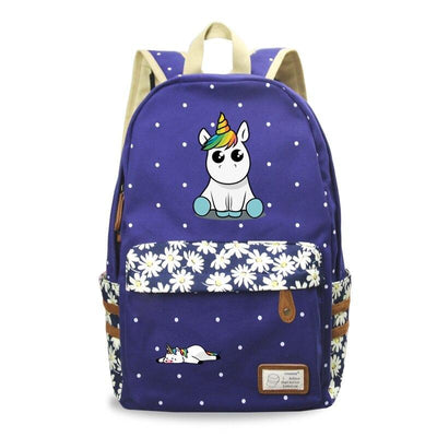 Cartable Licorne Bleu Foncé