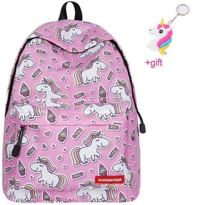 Cartable Licorne Emoji Rose
