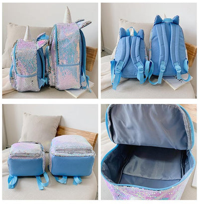 Cartable Licorne Paillette Dorée