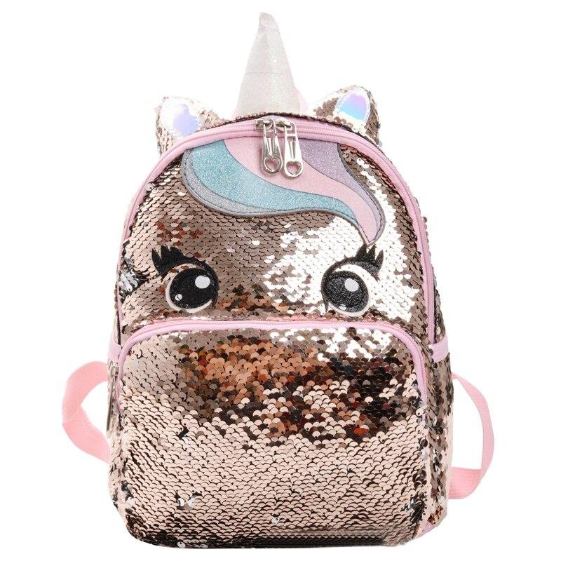 Cartable Licorne Paillette Doree