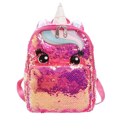 Cartable Licorne Paillette Rouge