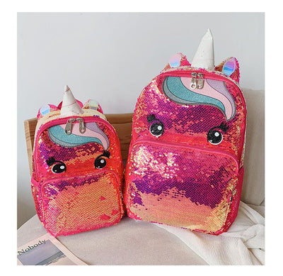 Sac à dos Licorne Paillette Rouge