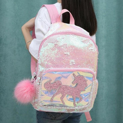 Cartable Licorne Pompon fille