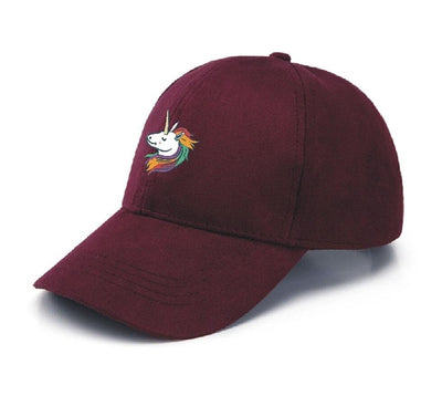 Casquette Licorne Adulte Rouge
