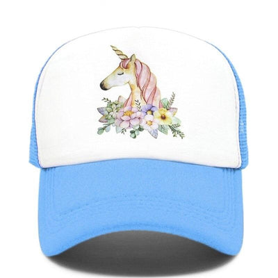 Casquette Licorne Bleu