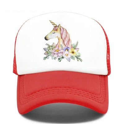 Casquette Licorne Rouge