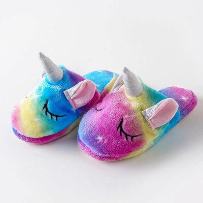 Chaussons Licorne Arc en ciel