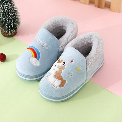 Chausson Licorne Fille Montant Jaune