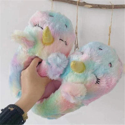 Chaussons Licorne Peluche
