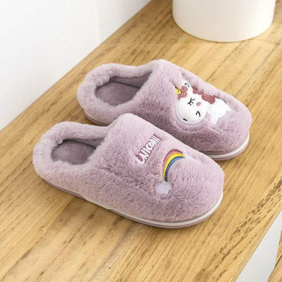 Chausson Licorne Petite Fille Marron