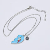 Collier BFF Licorne bleu