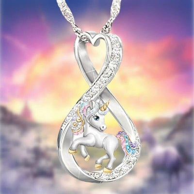 Pendentif Licorne Amour Argenté