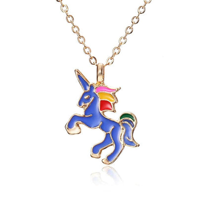 Collier Licorne Bleu