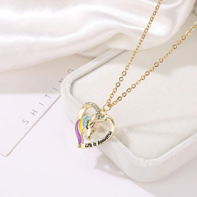 Pendentif Licorne Femme Or