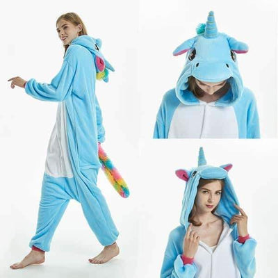 Pyjama Licorne Femme Bleu