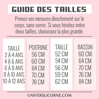 Combinaison Licorne Fille Arc-en-Ciel