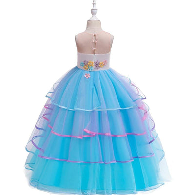 Robe Déguisement Licorne Bleu Fille