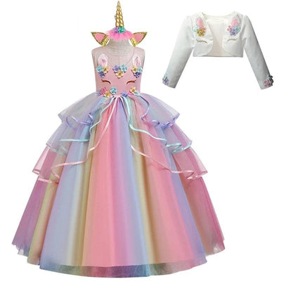 Robe Déguisement Licorne Multicolore