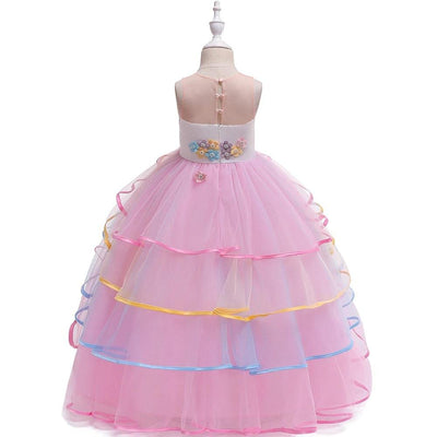 Robe Déguisement Licorne Rose Fille