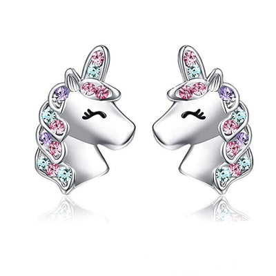 Boucles d’Oreilles Licorne Cristal Multicolore