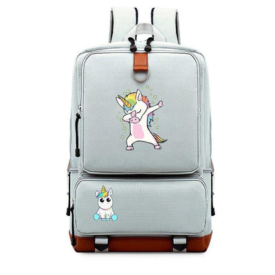 Grand Cartable Licorne Gris