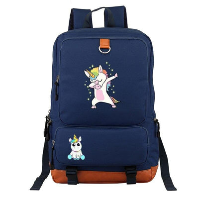 Grand Sac à Dos Licorne bleu