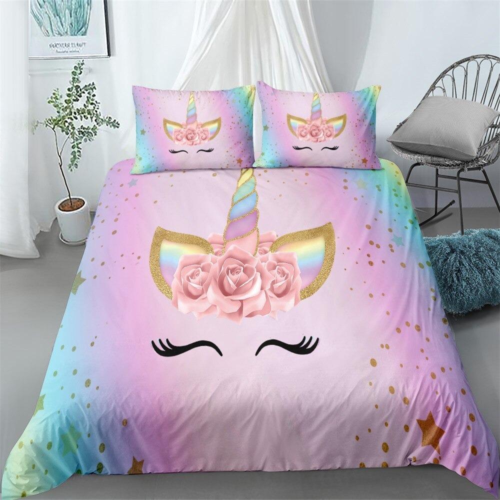 Parure Housse de Couette 140 x 200 Wish Licorne Parure Housse de Couette 140 x 200 Wish Licorne
