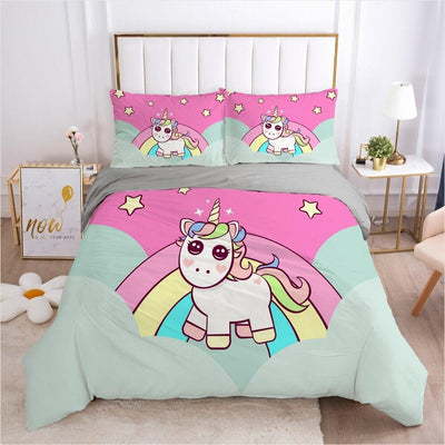 housse de couette licorne 240x220 cm