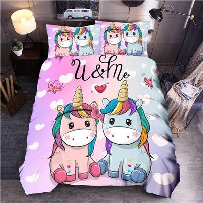 Housse de Couette Licorne Amour d'Enfance